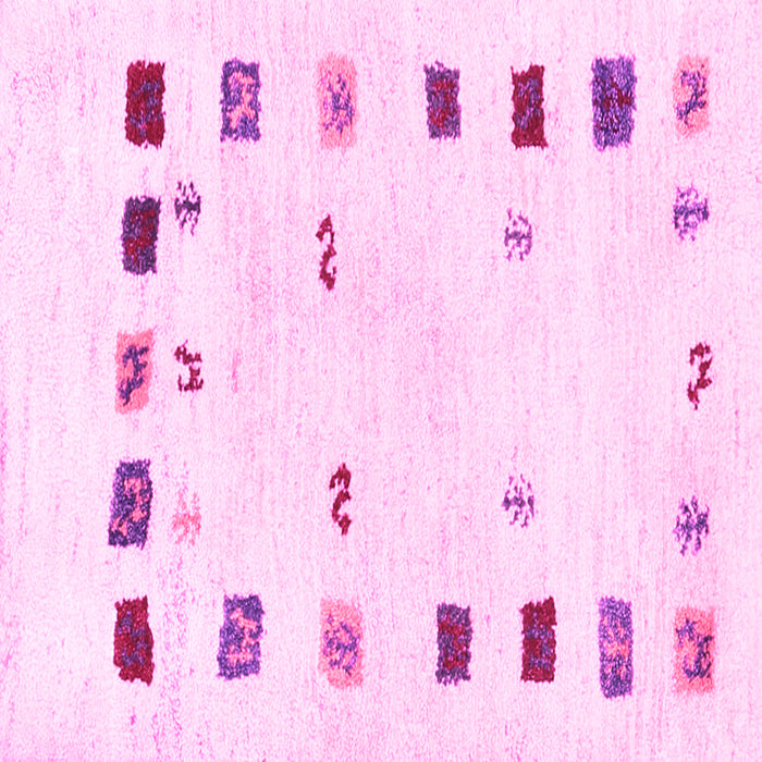 Square Solid Pink Modern Rug, con2858pnk