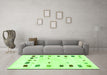 Machine Washable Solid Green Modern Area Rugs in a Living Room,, wshcon2858grn