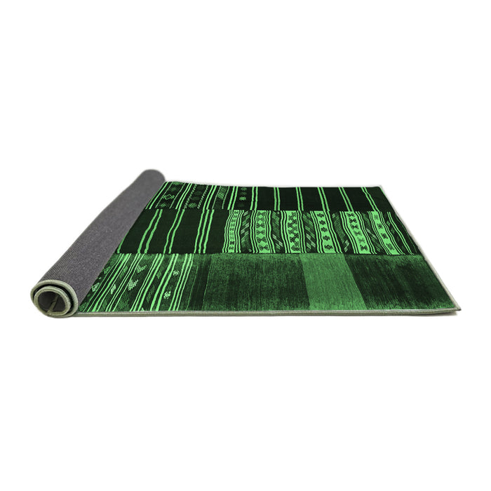 Sideview of Patchwork Emerald Green Transitional Rug, con2859emgrn