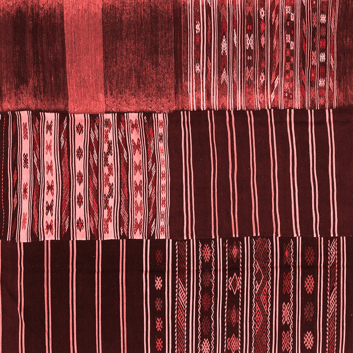 Machine Washable Patchwork Red Transitional Rug, wshcon2859red