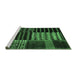 Sideview of Machine Washable Patchwork Emerald Green Transitional Area Rugs, wshcon2859emgrn