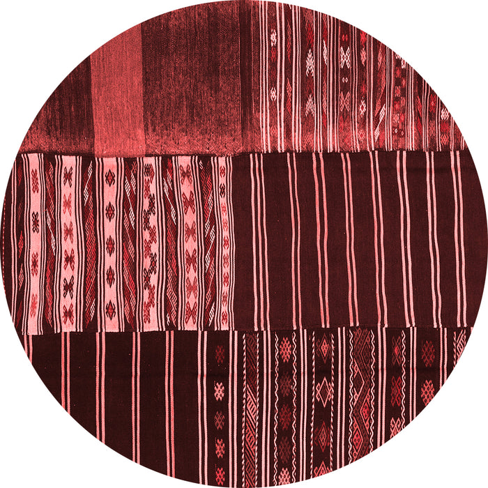 Machine Washable Patchwork Red Transitional Rug, wshcon2859red