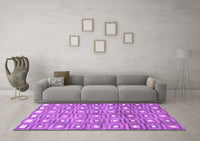 Machine Washable Abstract Purple Contemporary Rug, wshcon285pur