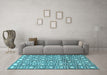 Machine Washable Abstract Light Blue Contemporary Rug in a Living Room, wshcon285lblu