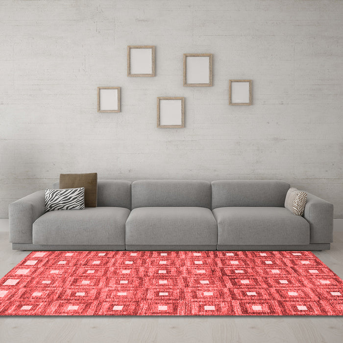 Contemporary Red Washable Rugs