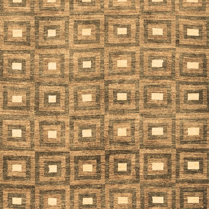 Machine Washable Abstract Brown Contemporary Rug, wshcon285brn