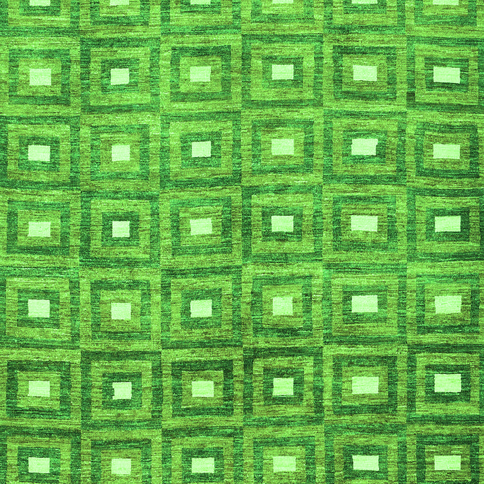 Serging Thickness of Machine Washable Abstract Green Contemporary Area Rugs, wshcon285grn