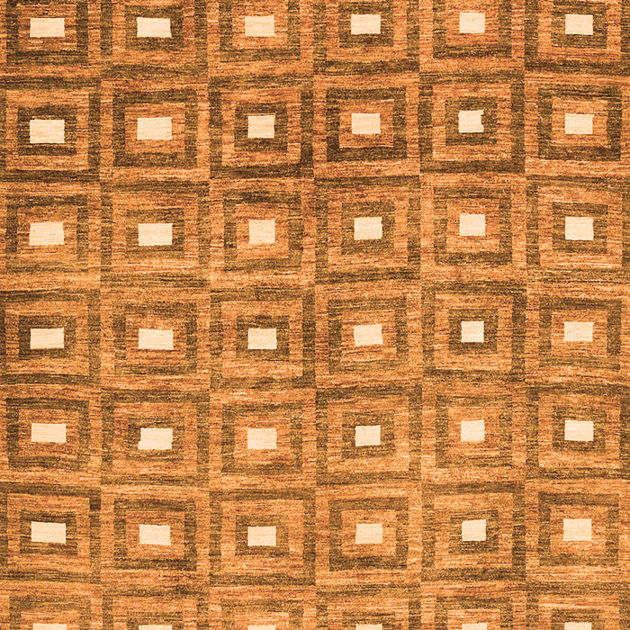 Abstract Orange Contemporary Rug, con285org