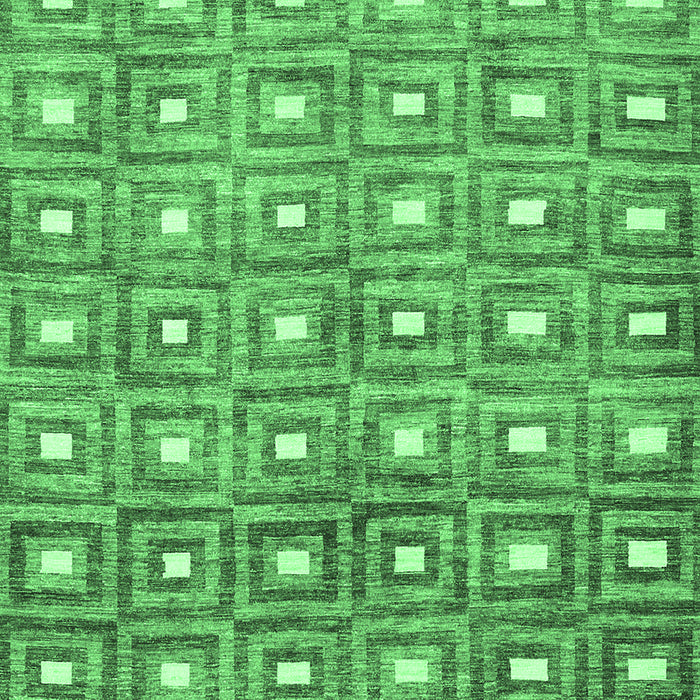 Machine Washable Abstract Emerald Green Contemporary Area Rugs, wshcon285emgrn