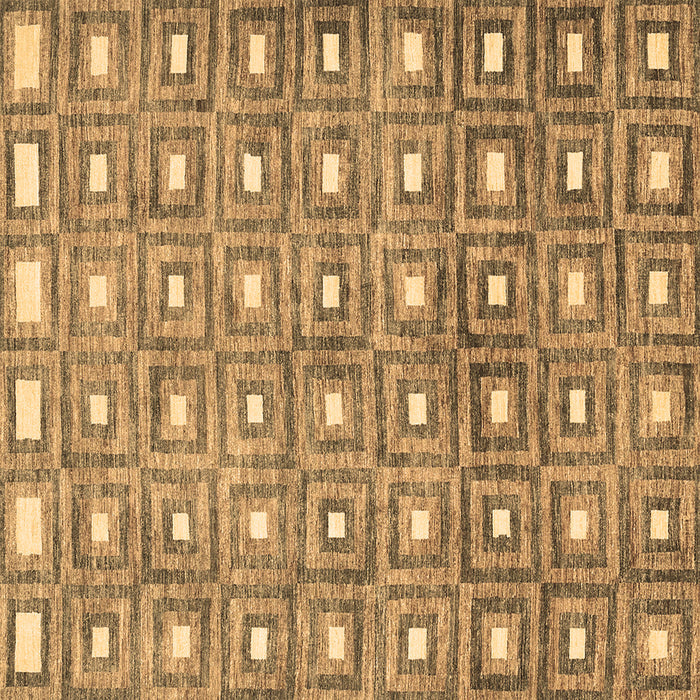 Square Abstract Brown Contemporary Rug, con285brn