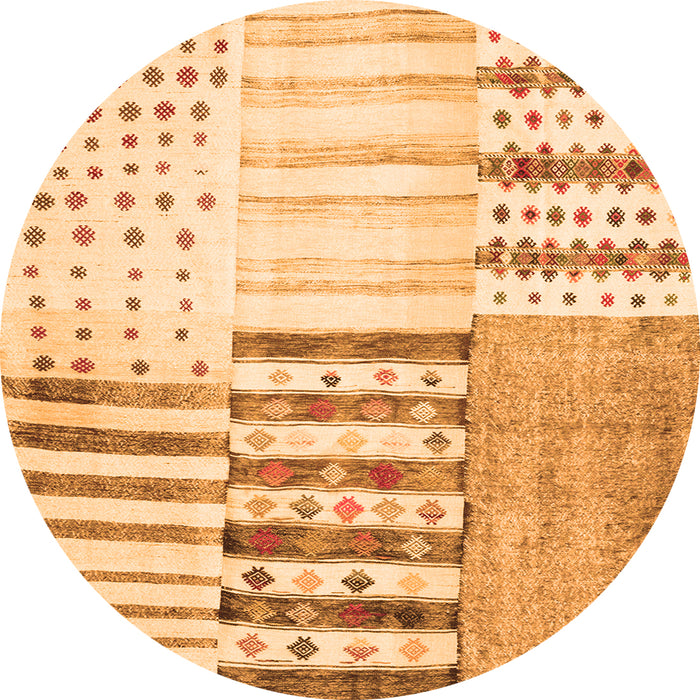 Machine Washable Patchwork Orange Transitional Area Rugs, wshcon2860org