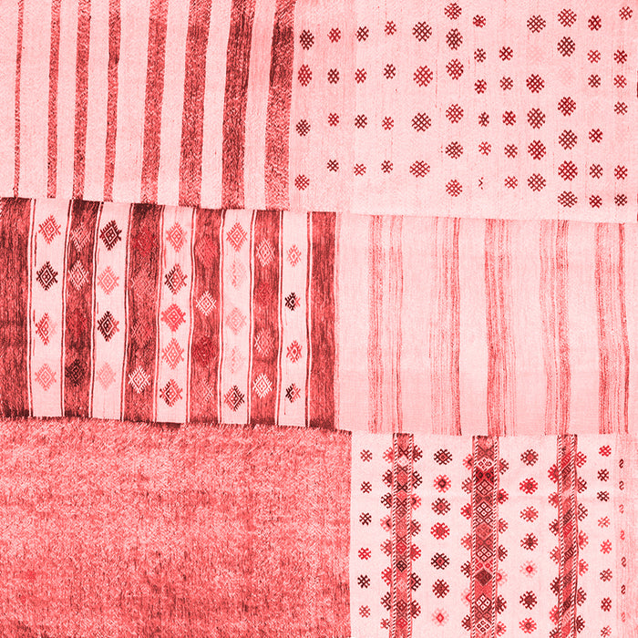 Machine Washable Patchwork Red Transitional Rug, wshcon2860red