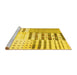 Sideview of Machine Washable Patchwork Yellow Transitional Rug, wshcon2860yw