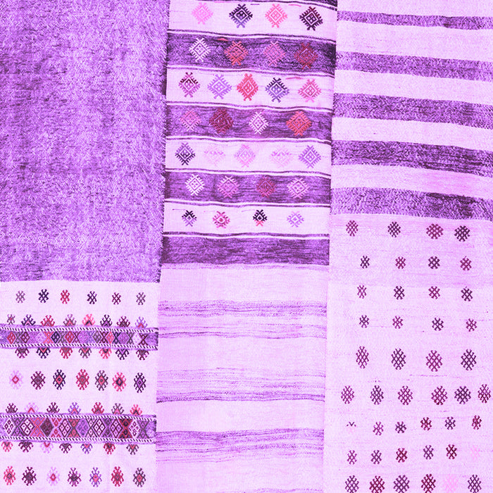Machine Washable Patchwork Purple Transitional Area Rugs, wshcon2860pur