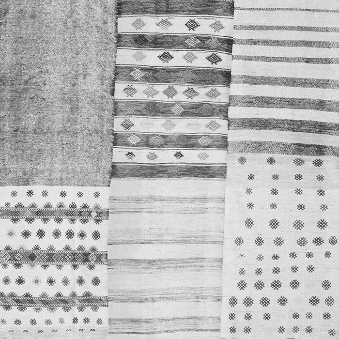 Round Machine Washable Patchwork Gray Transitional Rug, wshcon2860gry