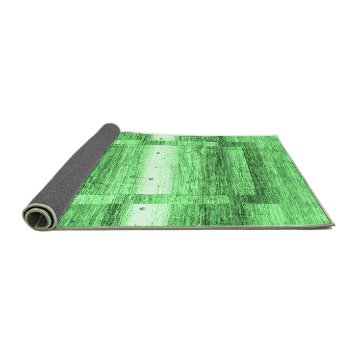 Sideview of Abstract Emerald Green Contemporary Rug, con2861emgrn