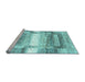 Sideview of Machine Washable Abstract Light Blue Contemporary Rug, wshcon2861lblu