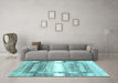 Machine Washable Abstract Light Blue Contemporary Rug in a Living Room, wshcon2861lblu