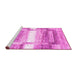 Sideview of Machine Washable Abstract Pink Contemporary Rug, wshcon2861pnk