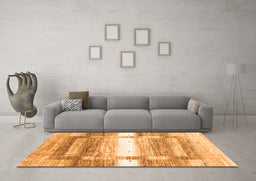 Machine Washable Abstract Orange Contemporary Area Rugs in a Living Room, wshcon2861org