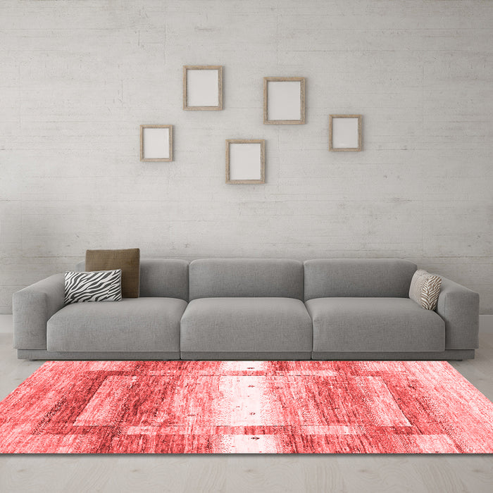 Contemporary Red Washable Rugs