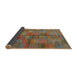 Thickness of Contemporary Dark Almond Brown Modern Rug, con2862