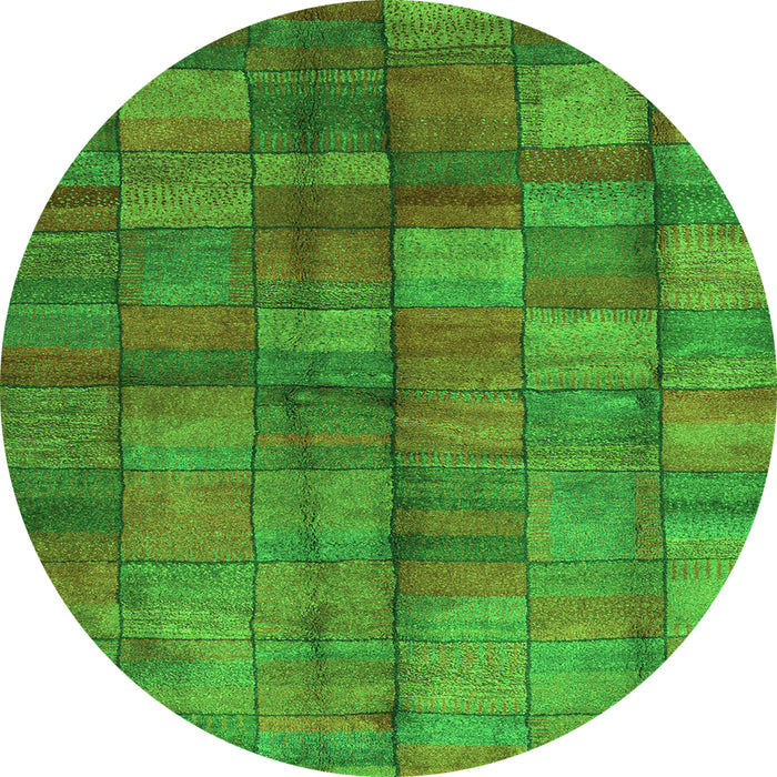 Machine Washable Abstract Green Contemporary Area Rugs, wshcon2862grn