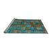 Sideview of Machine Washable Abstract Light Blue Contemporary Rug, wshcon2862lblu