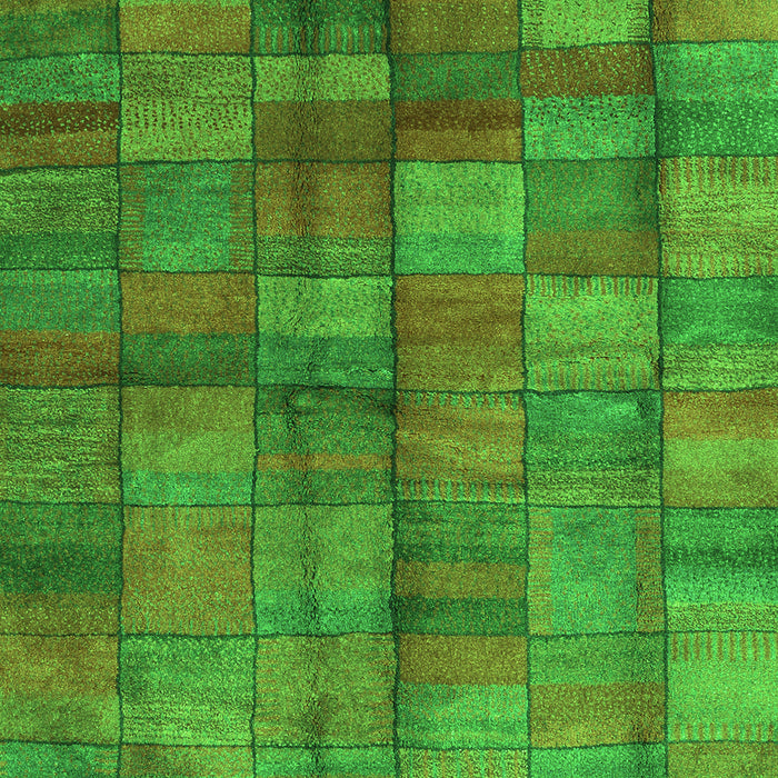 Serging Thickness of Machine Washable Abstract Green Contemporary Area Rugs, wshcon2862grn