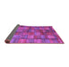 Sideview of Abstract Purple Contemporary Rug, con2862pur