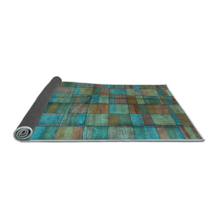 Sideview of Abstract Light Blue Contemporary Rug, con2862lblu