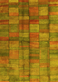 Abstract Yellow Contemporary Rug, con2862yw