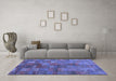 Machine Washable Abstract Blue Contemporary Rug in a Living Room, wshcon2862blu