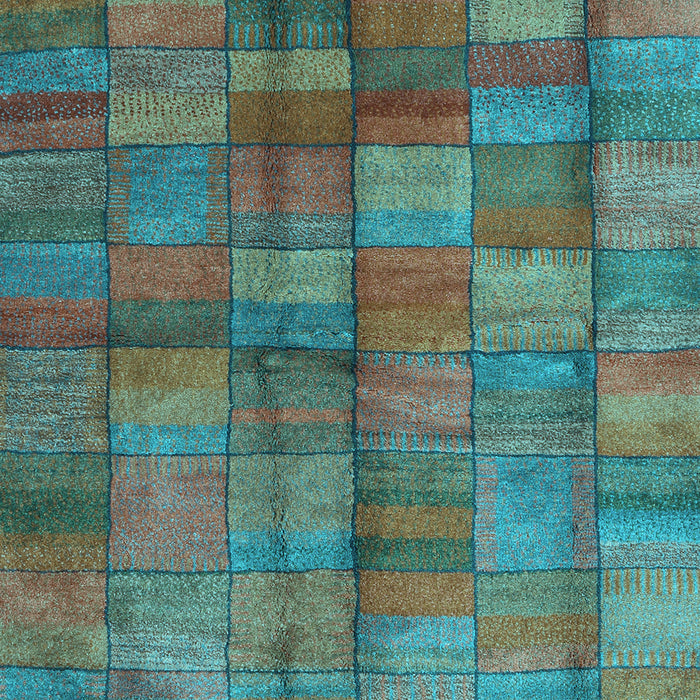 Machine Washable Abstract Light Blue Contemporary Rug, wshcon2862lblu