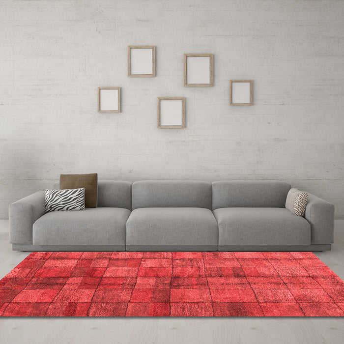 Contemporary Red Washable Rugs