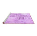 Sideview of Machine Washable Patchwork Purple Transitional Area Rugs, wshcon2863pur