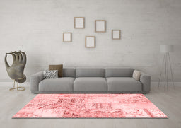 Transitional Red Washable Rugs
