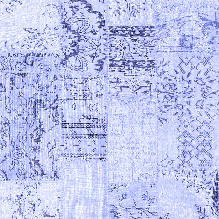 Patchwork Blue Transitional Rug, con2863blu
