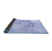 Sideview of Patchwork Blue Transitional Rug, con2863blu