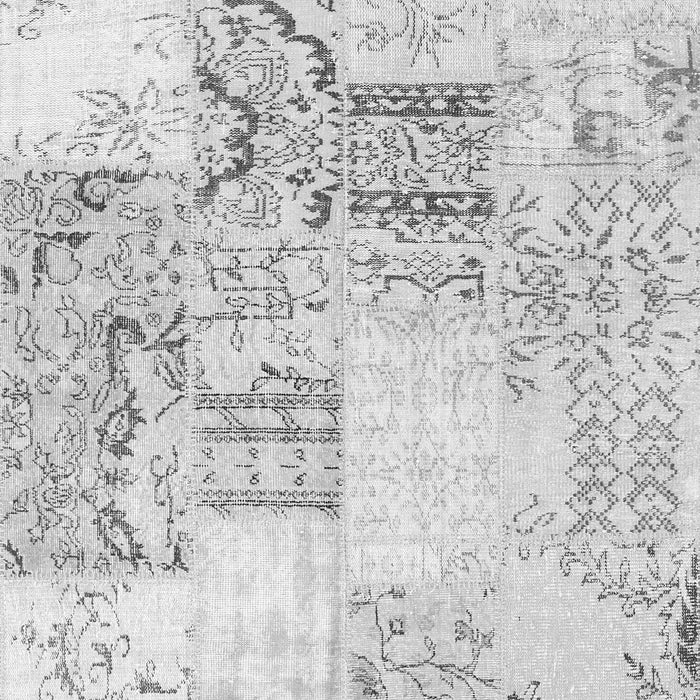 Serging Thickness of Machine Washable Patchwork Gray Transitional Rug, wshcon2863gry