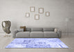 Machine Washable Patchwork Blue Transitional Rug in a Living Room, wshcon2863blu