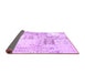 Sideview of Patchwork Purple Transitional Rug, con2863pur