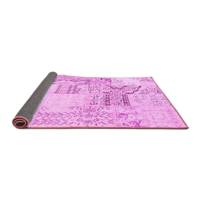 Sideview of Patchwork Pink Transitional Rug, con2863pnk