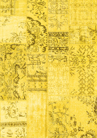 Patchwork Yellow Transitional Rug, con2863yw