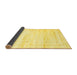 Sideview of Solid Yellow Modern Rug, con2864yw