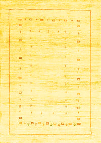 Solid Yellow Modern Rug, con2864yw