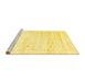 Sideview of Machine Washable Solid Yellow Modern Rug, wshcon2864yw