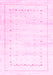 Machine Washable Solid Pink Modern Rug, wshcon2864pnk