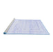 Sideview of Machine Washable Solid Blue Modern Rug, wshcon2864blu