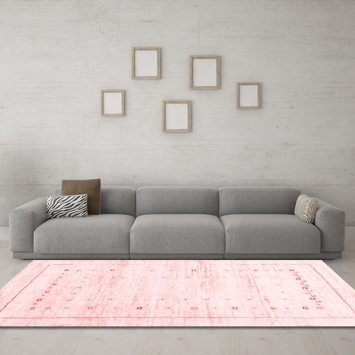 Modern Red Washable Rugs